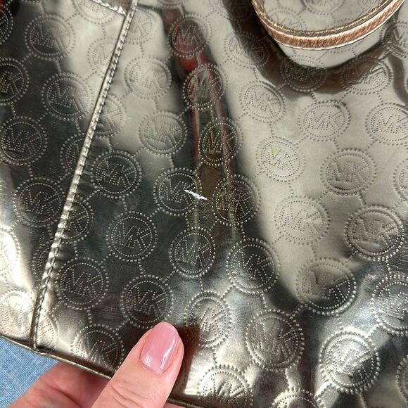 Michael Kors Jet Set East West Mirror Metallic Bronze Color Tote - Picture 9 of 12